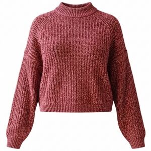 Cozy Pink Purple Red Knit Sweater Universal Thread Size Large Chunky